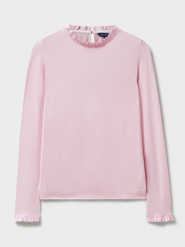 Crew Clothing Company Pink Frill Collar Layering Top - Image 5 of 5 Crew Clothing Company Pink Frill Collar Layering Top - Image 5 of 5