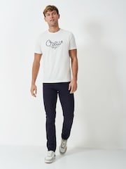 Crew Clothing Company Blue 5 Pocket Overdyed Denim Jeans - Image 1 of 5