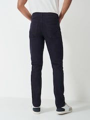 Crew Clothing Company Blue 5 Pocket Overdyed Denim Jeans - Image 2 of 5