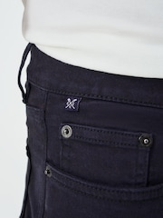 Crew Clothing Company Blue 5 Pocket Overdyed Denim Jeans - Image 4 of 5
