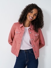 Crew Clothing Pink Denim Western Jacket - Image 1 of 5