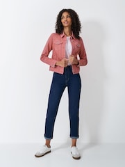 Crew Clothing Pink Denim Western Jacket - Image 3 of 5