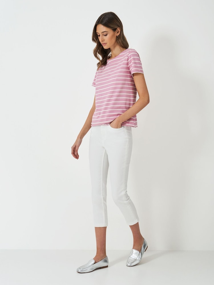 Crew Clothing Company White Cropped Jeans - Image 1 of 5