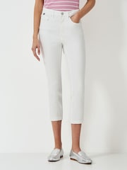 Crew Clothing Company White Cropped Jeans - Image 3 of 5
