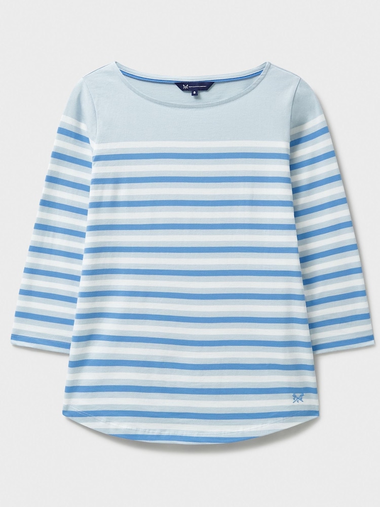 Crew Clothing Company Blue/White 100% Cotton Essential Breton Stripe Top - Image 5 of 5 Crew Clothing Company Blue/White 100% Cotton Essential Breton Stripe Top - Image 5 of 5