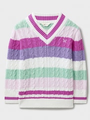 Crew Clothing Company White Cricket 100% Cotton Jumper - Image 1 of 3