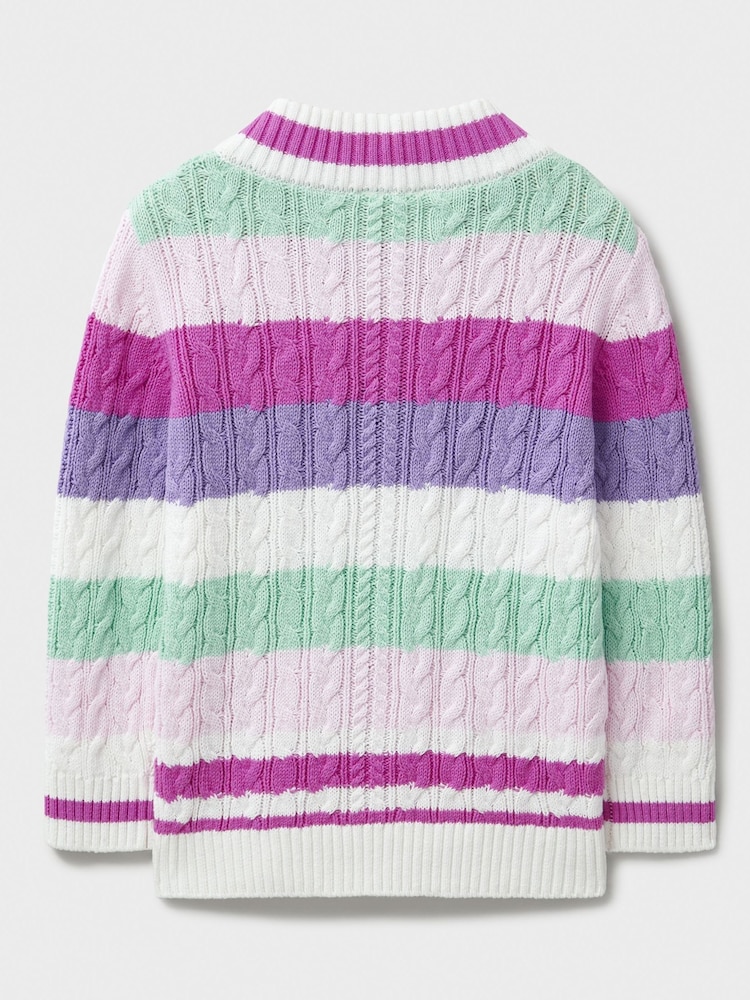 Crew Clothing Company White Cricket 100% Cotton Jumper - Image 2 of 3