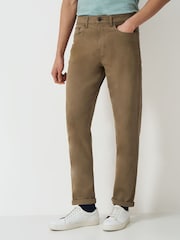 Crew Clothing Company Natural 5 Pocket Overdyed Denim Jeans - Image 3 of 5