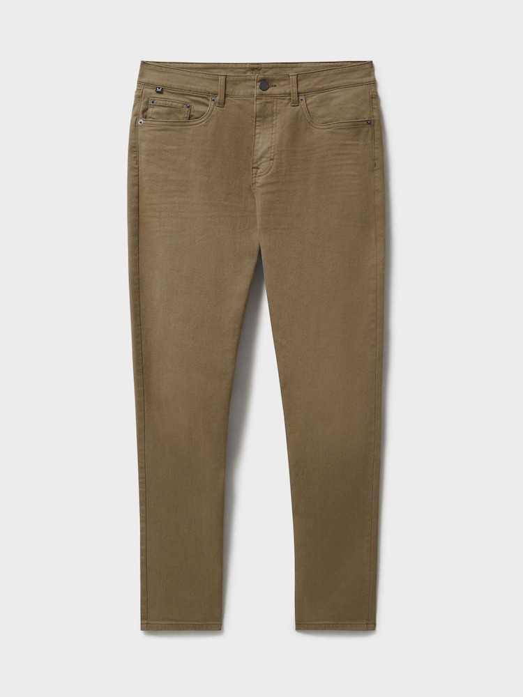 Crew Clothing Company Natural 5 Pocket Overdyed Denim Jeans - Image 5 of 5