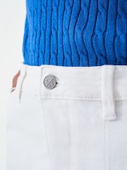 Crew Clothing Company White Analee Denim Skirt - Image 4 of 5
