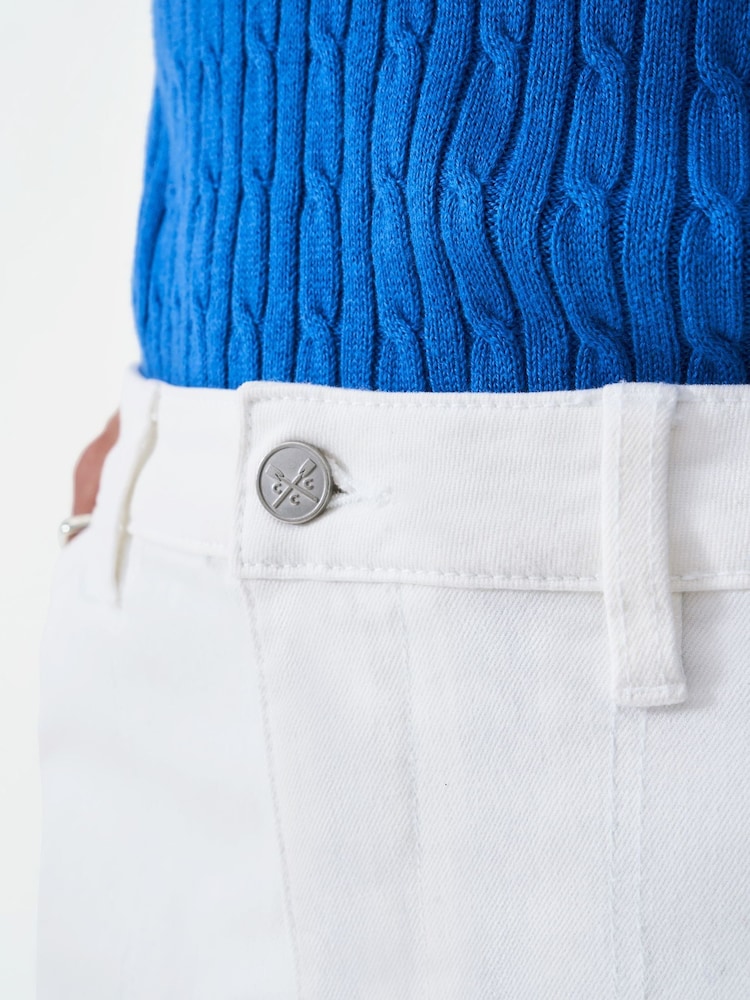 Crew Clothing Company White Analee Denim Skirt - Image 4 of 5
