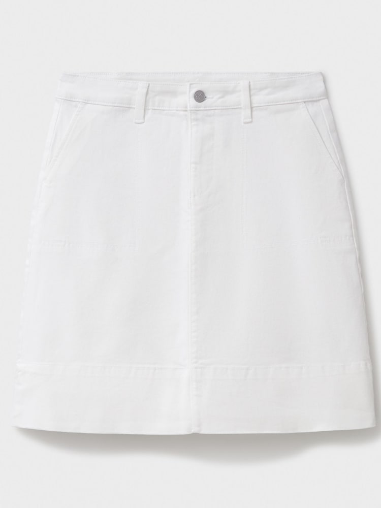 Crew Clothing Company White Analee Denim Skirt - Image 5 of 5