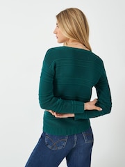 Crew Clothing Company Green Tali V-Neck Jumper - Image 2 of 5