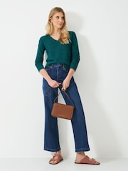 Crew Clothing Company Green Tali V-Neck Jumper - Image 3 of 5