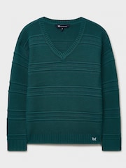 Crew Clothing Company Green Tali V-Neck Jumper - Image 5 of 5