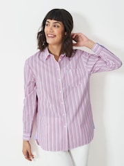 Crew Clothing Company Pink Relaxed Poplin 100% Cotton Shirt - Image 1 of 5