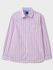 Crew Clothing Company Pink Relaxed Poplin 100% Cotton Shirt - Image 5 of 5