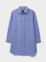 Crew Clothing Company Blue Rae Beach 100% Cotton Dress - Image 5 of 5