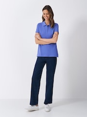 Crew Clothing Company Blue Classic 100% Cotton Polo Shirt - Image 3 of 5