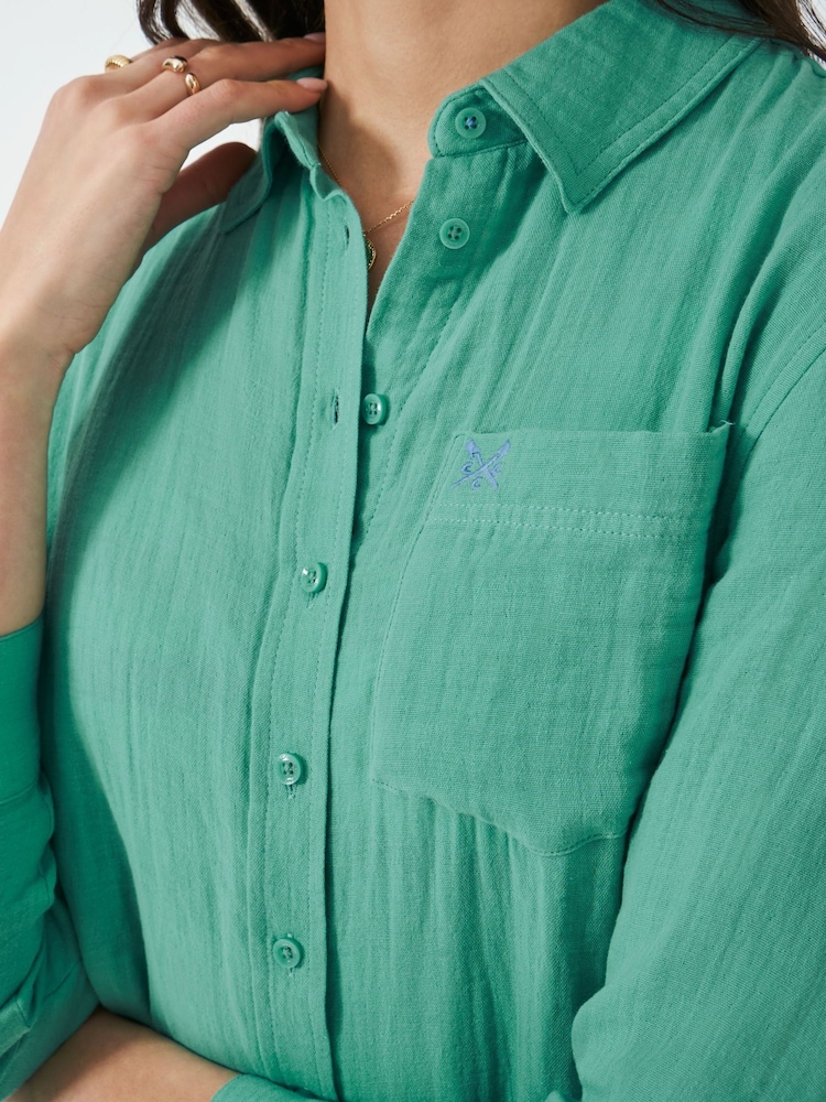 Verde - Rochie Crew Clothing Company Rae Beach 100% bumbac - Image 4 of 5