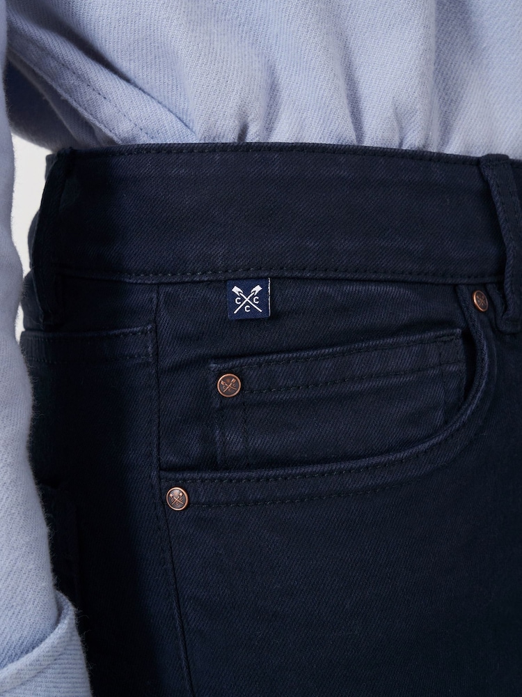 Niebieski chromowany - Crew Clothing Company Garment Dyed Jeans - Image 3 of 5