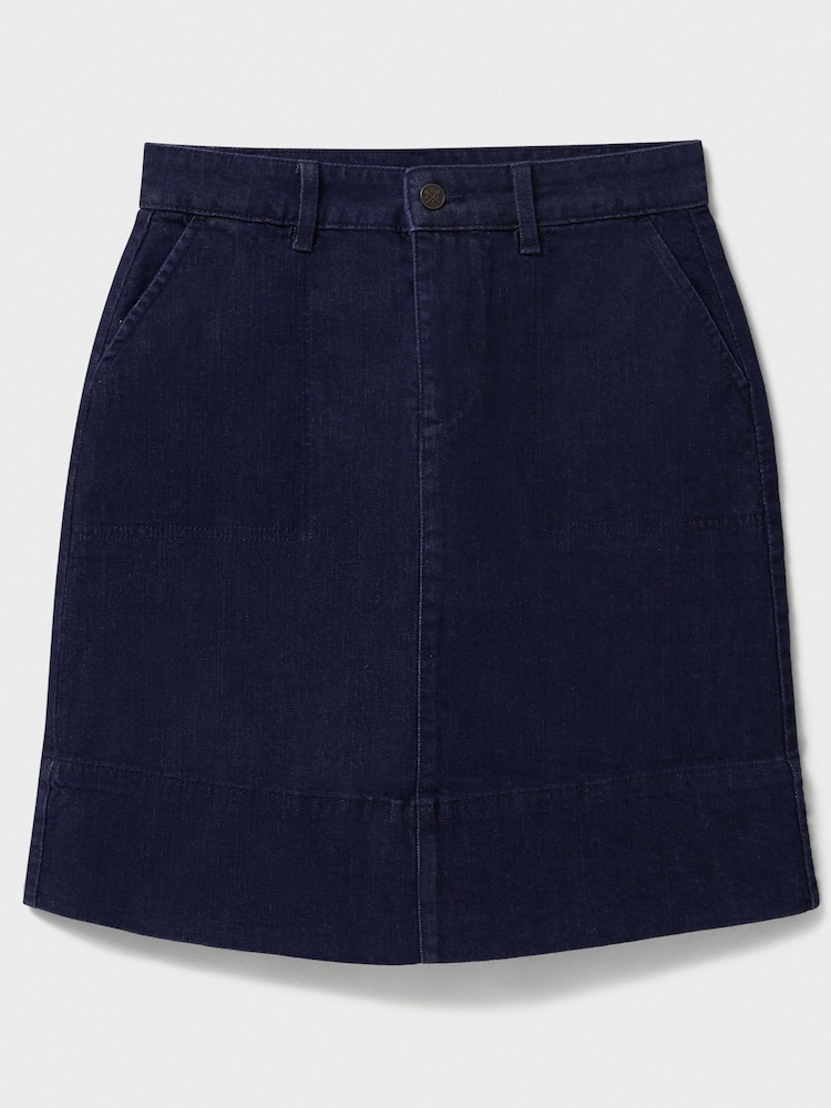 Crew Clothing Company Blue Analee Denim Skirt - Image 5 of 5