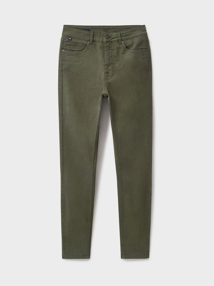 Crew Clothing Company Green Garment Dyed Jeans - Image 5 of 5