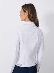 Crew Clothing White Denim Western Jacket - Image 2 of 5