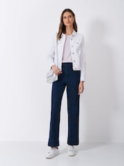 Crew Clothing White Denim Western Jacket - Image 3 of 5