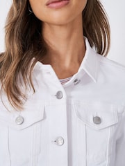 Crew Clothing White Denim Western Jacket - Image 4 of 5