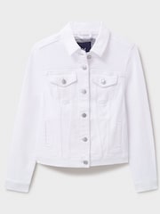 Crew Clothing White Denim Western Jacket - Image 5 of 5