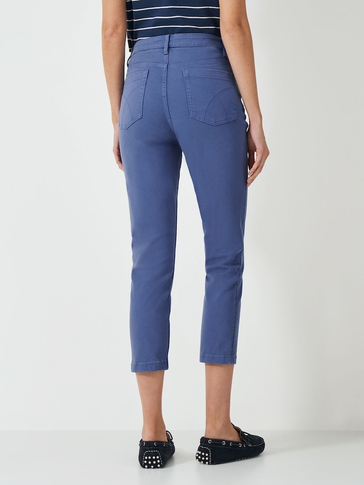 Синий с хромированной отделкой - Crew Clothing Company укороченные джинсы - Image 2 of 5