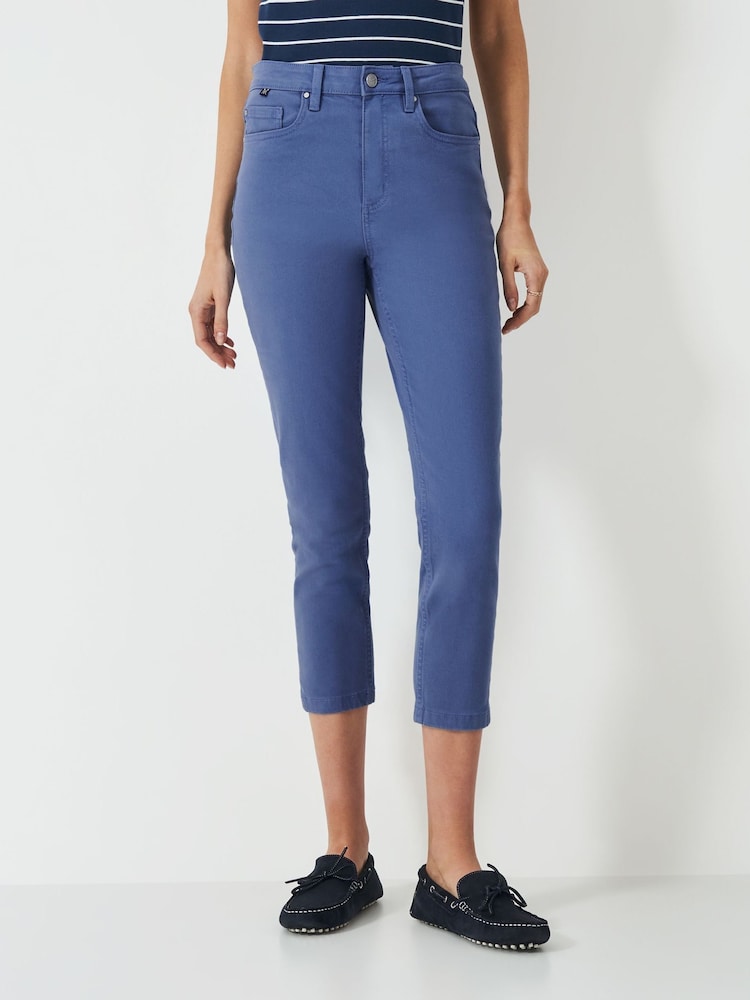 Crew Clothing Company Blue Chrome Cropped Jeans - Image 3 of 5