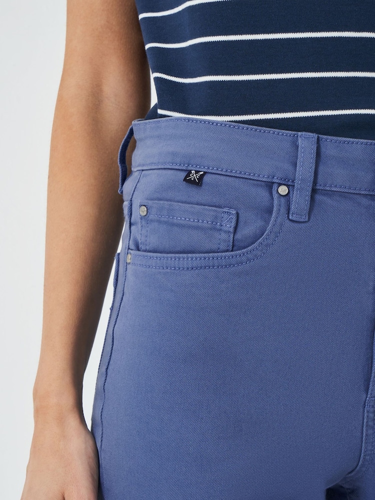 Crew Clothing Company Blue Chrome Cropped Jeans - Image 4 of 5