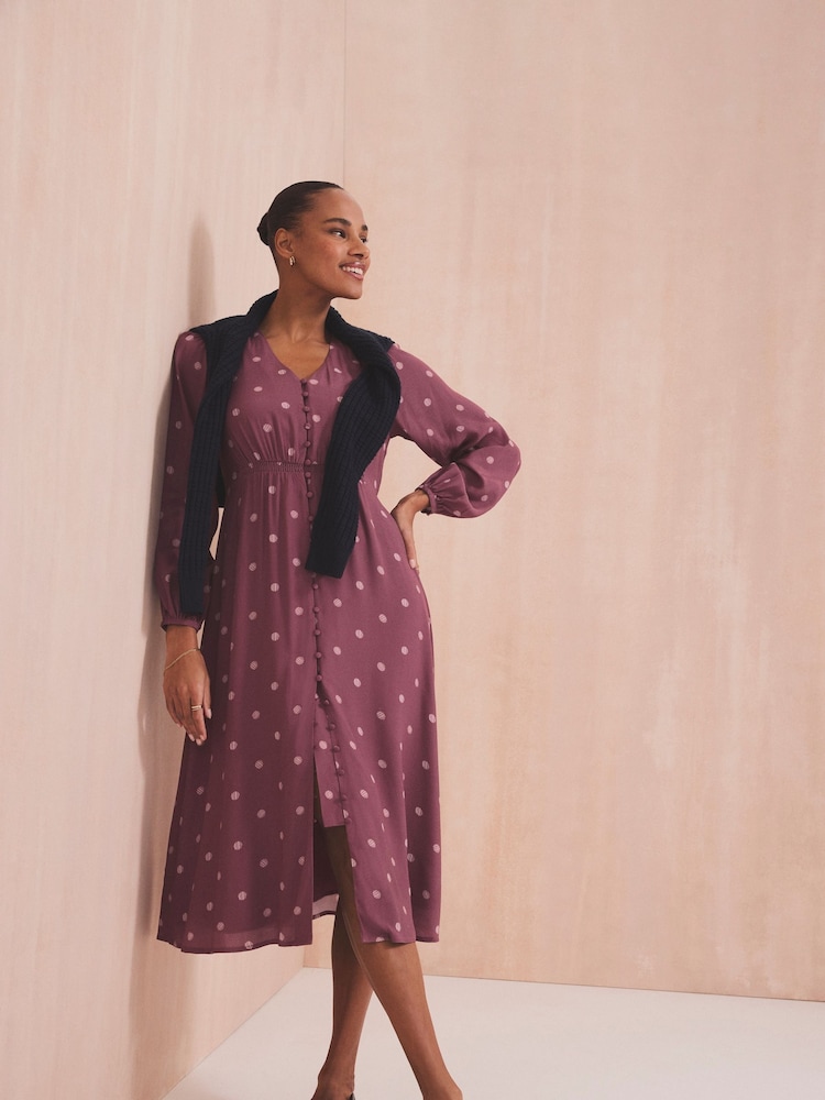 Crew Clothing Company Pink Lola Tie Back Tea Dress - Image 3 of 8