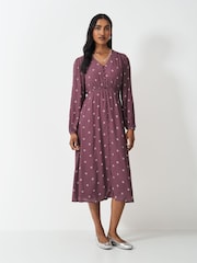 Crew Clothing Company Pink Lola Tie Back Tea Dress - Image 4 of 8