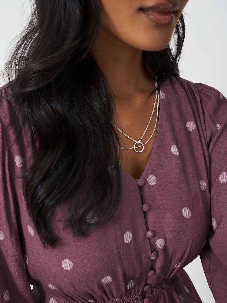 Crew Clothing Company Pink Lola Tie Back Tea Dress - Image 7 of 8