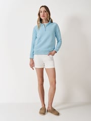 Crew Clothing Company Light Blue Half Zip Sweatshirt - Image 3 of 5