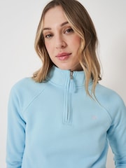 Crew Clothing Company Light Blue Half Zip Sweatshirt - Image 4 of 5