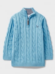 Вязаный джемпер из 100% хлопка с короткой молнией Crew Clothing Company Oarsman - Изображение 5 из 7