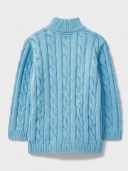 Вязаный джемпер из 100% хлопка с короткой молнией Crew Clothing Company Oarsman - Изображение 6 из 7