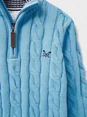Вязаный джемпер из 100% хлопка с короткой молнией Crew Clothing Company Oarsman - Изображение 7 из 7
