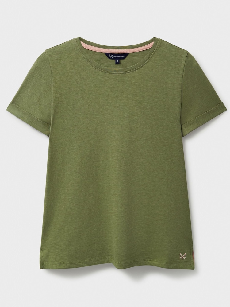 Crew Clothing Company Slub Crew Neck 100% Cotton T-Shirt - Imagen 5 de 5