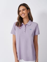 Пурпурный - Классическая рубашка поло из % хлопка Crew Clothing 100 - Изображение 1 из 5