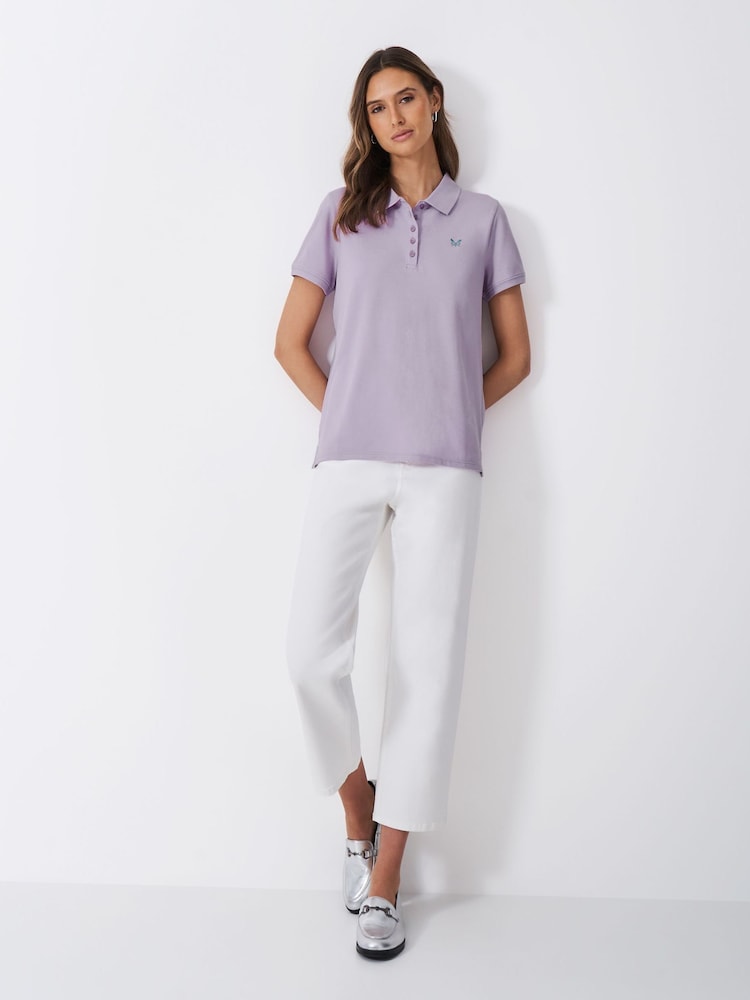Crew Clothing Purple 100% Cotton Classic Polo Shirt - Image 3 of 5