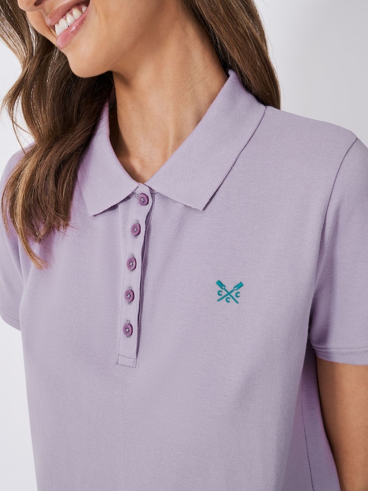 Crew Clothing Purple 100% Cotton Classic Polo Shirt - Image 4 of 5