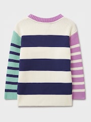 Crew Clothing Company Cream Stripe Mixed Breton Stripe Jumper - Image 2 of 3
