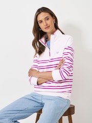 Crew Clothing Company Light Pink Half Zip Sweatshirt - Image 1 of 5