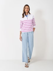 Crew Clothing Company Light Pink Half Zip Sweatshirt - Image 3 of 5