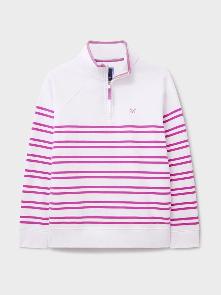 Crew Clothing Company Light Pink Half Zip Sweatshirt - Image 5 of 5